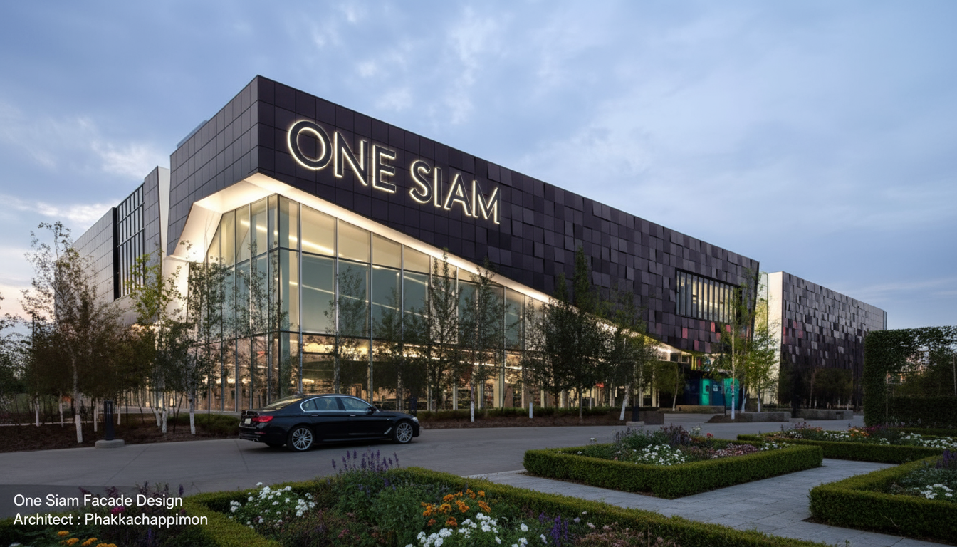 ฟาซาดคาเฟ่แสงไฟวอร์มไวต์จาก OneSiam